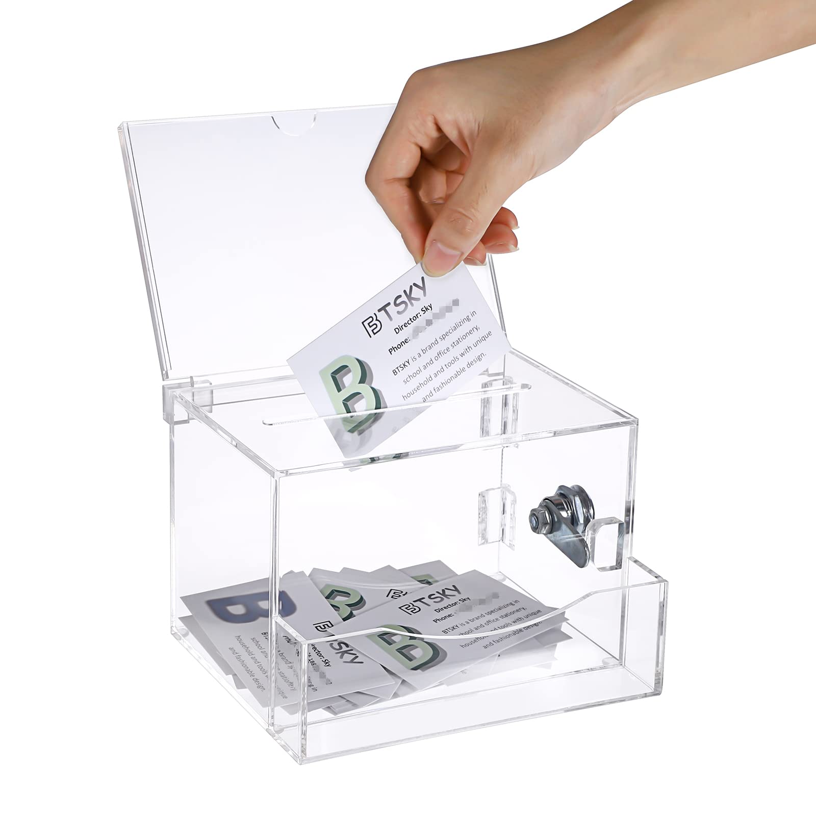 Amazon.com : BTSKY Clear Acrylic Suggestion Box With Lock